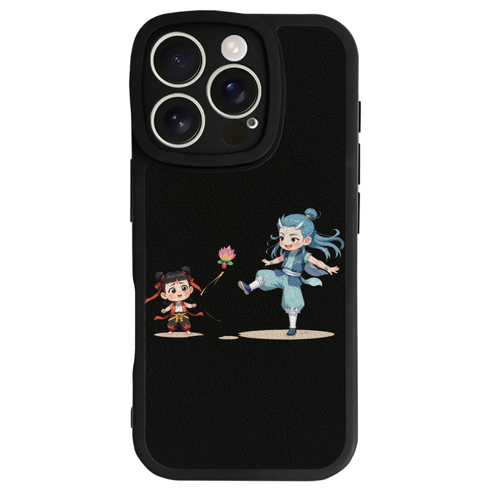 （画像用） Ne Zha 2 ナタ 魔童の大暴れ 【iPhone 16シリーズ対応】シリコンスマホケース（レザー調） 材質：シリコン